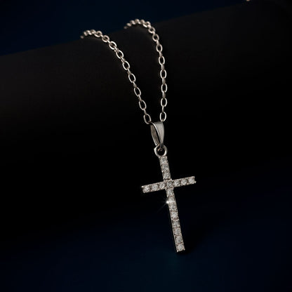 Collar Cruz - Plateado