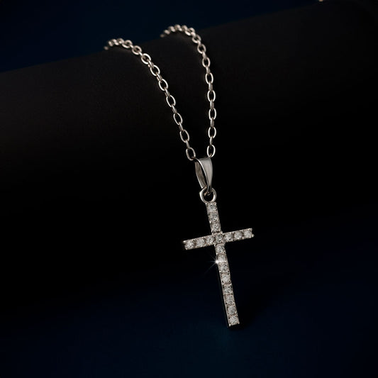 Collar Cruz - Plateado