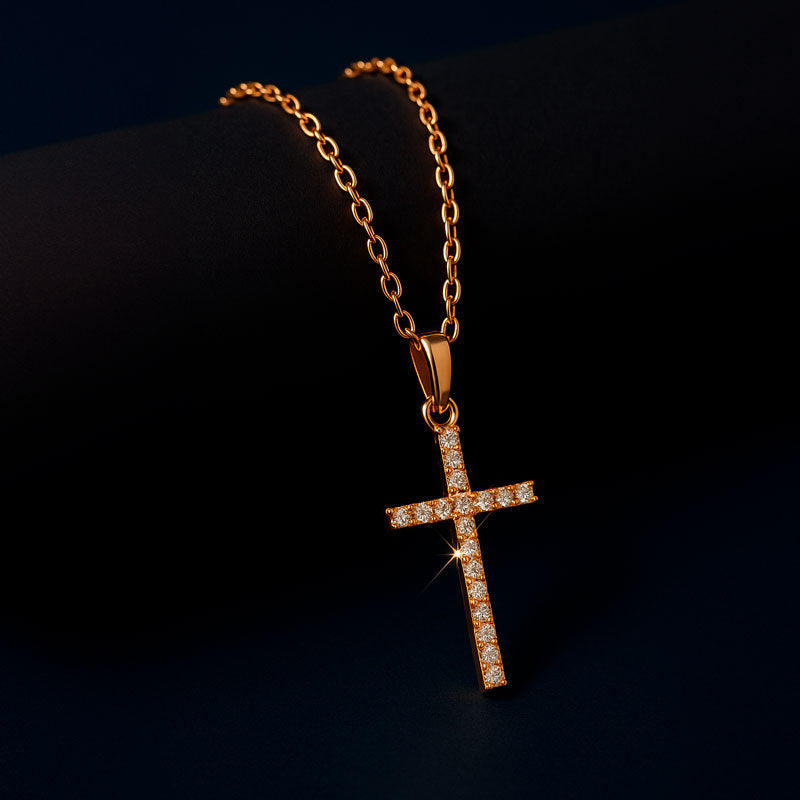 Collar Cruz - Dorado